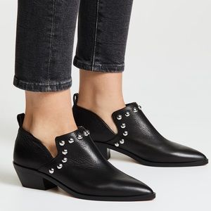 Rebecca Minkoff black studded booties